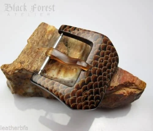 African Ox Horn Buckle 22/24/26mm - Fish Scale - for Seiko, Panerai, Maranez, Sevenfriday...